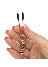 Золотистые зажимы для сосков и клитора All Sensation Nipple and Clitoral Chain - Fifty Shades of Grey - купить с доставкой в Нижнекамске