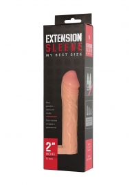 Телесная насадка-удлинитель Extension sleeve с подхватом - 17 см. - Sitabella - в Нижнекамске купить с доставкой