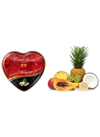 Массажная свеча с ароматом экзотических фруктов Bougie Massage Candle - 35 мл. - Plaisir Secret - купить с доставкой в Нижнекамске