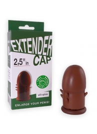 Коричневый латексный удлинитель пениса 2.5 in с шипиками - Sitabella - в Нижнекамске купить с доставкой