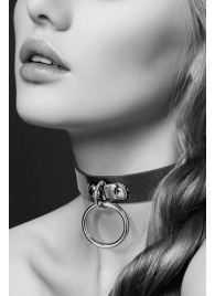 Узенький ошейник из полиуретана с кольцом - Bijoux Pour Toi - купить с доставкой в Нижнекамске
