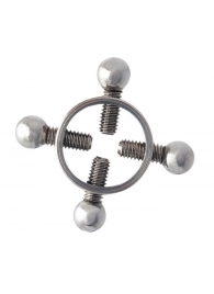 Серебристые зажимы для сосков на винтах - ToyFa - купить с доставкой в Нижнекамске