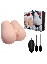 Реалистичный мастурбатор с вибрацией и двумя тоннелями - вагиной и анусом - Baile - в Нижнекамске купить с доставкой
