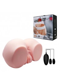 Телесный мастурбатор с двумя любовными тоннелями и вибрацией - Baile - в Нижнекамске купить с доставкой