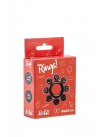 Чёрное эрекционное кольцо Rings Bubbles - Lola Games - в Нижнекамске купить с доставкой