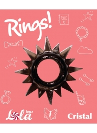 Чёрное эрекционное кольцо Rings Cristal - Lola Games - в Нижнекамске купить с доставкой