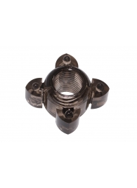 Чёрное эрекционное кольцо Rings Screw - Lola Games - в Нижнекамске купить с доставкой