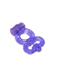 Фиолетовое эрекционное кольцо Rings Treadle с подхватом - Lola Games - в Нижнекамске купить с доставкой