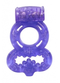 Фиолетовое эрекционное кольцо Rings Treadle с подхватом - Lola Games - в Нижнекамске купить с доставкой
