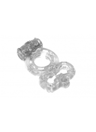 Прозрачное эрекционное кольцо Rings Treadle с подхватом - Lola Games - в Нижнекамске купить с доставкой