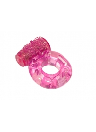 Розовое эрекционное кольцо с вибрацией Rings Axle-pin - Lola Games - в Нижнекамске купить с доставкой