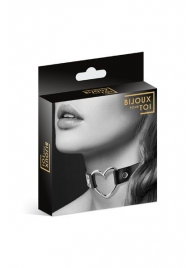 Чёрный чокер с кольцом в форме сердца - Bijoux Pour Toi - купить с доставкой в Нижнекамске