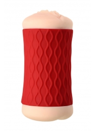 Двухсторонний мастурбатор JOS  NADIN в красном цилиндре - JOS - в Нижнекамске купить с доставкой