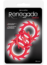 Набор из 3 красных эрекционных колец Renegade Gears - NS Novelties - в Нижнекамске купить с доставкой