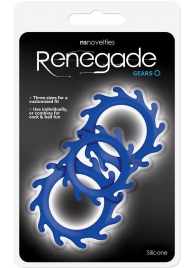 Набор из 3 синих эрекционных колец Renegade Gears - NS Novelties - в Нижнекамске купить с доставкой