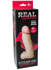 Реалистичная насадка с мошонкой REAL Standard - 15,5 см. - LOVETOY (А-Полимер) - купить с доставкой в Нижнекамске