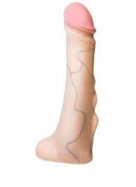 Реалистичная насадка с мошонкой REAL Standard - 18 см. - LOVETOY (А-Полимер) - купить с доставкой в Нижнекамске