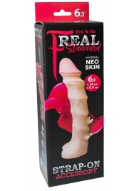 Насадка REAL Standard со спиралевидным узором - 19 см. - LOVETOY (А-Полимер) - купить с доставкой в Нижнекамске