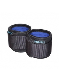 Неопреновые черно-синие наручники - Sitabella - купить с доставкой в Нижнекамске