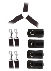 Комплект наручников и поножей LUXURIOUS BED RESTRAINT CUFF SET - Blush Novelties - купить с доставкой в Нижнекамске