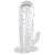 Прозрачная гелевая насадка с клиторальным отростком - 13 см. - Toyfa Basic - в Нижнекамске купить с доставкой
