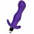 Фиолетовая изогнутая анальная вибропробка - 12,9 см. - A-toys