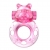 Розовое эрекционное виброкольцо на пенис Pink Bear - Baile - в Нижнекамске купить с доставкой