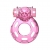 Розовое эрекционное кольцо с вибрацией Pink Bear - Baile - в Нижнекамске купить с доставкой