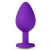 Фиолетовая анальная пробка Bling Plug Large с золотистым стразом - 9,5 см. - Blush Novelties - купить с доставкой в Нижнекамске