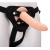 Телесный страпон на черных трусиках STRAP ON REAL DILDO - 20 см. - Dream Toys - купить с доставкой в Нижнекамске