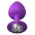 Фиолетовая анальная пробка со стразом Her Little Gem Large Plug - 9,5 см. - Pipedream - купить с доставкой в Нижнекамске