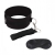 Черный ошейник с длинным поводком Collar and Leash Set - Lux Fetish - купить с доставкой в Нижнекамске