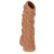Телесная насадка с венками и открытой головкой Nude Sleeve L - 14 см. - KOKOS - в Нижнекамске купить с доставкой
