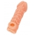 Телесная закрытая насадка с венками Cock Sleeve Size L - 17,6 см. - KOKOS - в Нижнекамске купить с доставкой