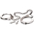 Металлические наручники Metal Leg Cuffs - Pipedream - купить с доставкой в Нижнекамске