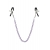 Зажимы для сосков с фиолетовой цепочкой Sweet Caress Nipple Chain - Sweet Caress - купить с доставкой в Нижнекамске