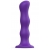 Фиолетовая насадка Strap-On-Me Dildo Geisha Balls size XL - Strap-on-me - купить с доставкой в Нижнекамске