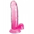Розовый фаллоимитатор с мошонкой на присоске 7’’ Cock with Balls - 20,3 см. - Pipedream