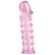 Розовая насадка на пенис с шипами - 12,5 см. - A-toys - в Нижнекамске купить с доставкой