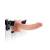 Телесный полый страпон с вибрацией Vibrating Hollow Strap-On with Balls - 24 см. - Pipedream - купить с доставкой в Нижнекамске