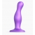 Фиолетовая насадка Strap-On-Me Dildo Plug Curvy size M - Strap-on-me - купить с доставкой в Нижнекамске