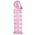 Гелевая розовая насадка на фаллос с шипами - 12 см. - Toyfa Basic - в Нижнекамске купить с доставкой