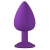 Большая фиолетовая анальная пробка Emotions Cutie Large с голубым кристаллом - 10 см. - Lola Games - купить с доставкой в Нижнекамске
