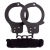 Чёрные наручники из листового металла в комплекте с веревкой BONDX METAL CUFFS LOVE ROPE SET - Dream Toys - купить с доставкой в Нижнекамске