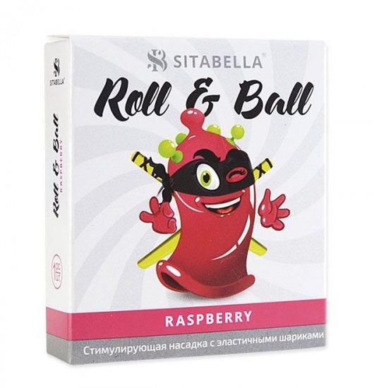 Стимулирующий презерватив-насадка Roll   Ball Raspberry - Sitabella - купить с доставкой в Нижнекамске