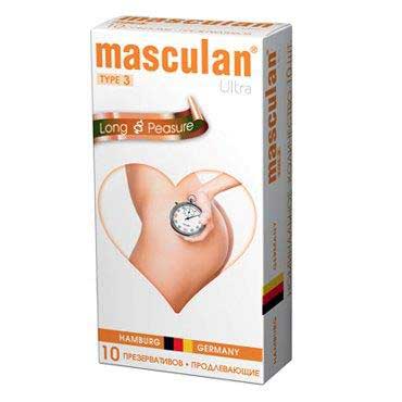 Розовые презервативы Masculan Ultra Long Pleasure с колечками, пупырышками и продлевающим эффектом - 10 шт. - Masculan - купить с доставкой в Нижнекамске