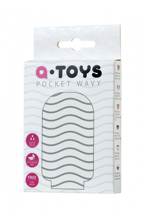 Белый мастурбатор A-Toys Pocket Wavy - A-toys - в Нижнекамске купить с доставкой