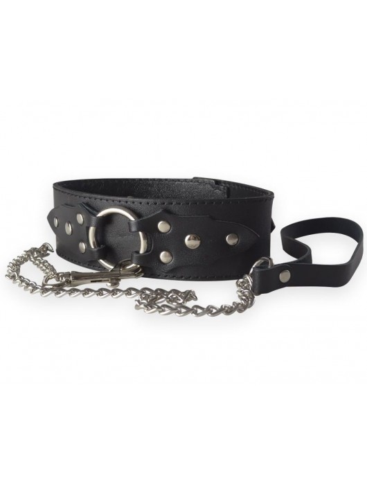 Широкий кожаный ошейник в готическом стиле - Sitabella - купить с доставкой в Нижнекамске