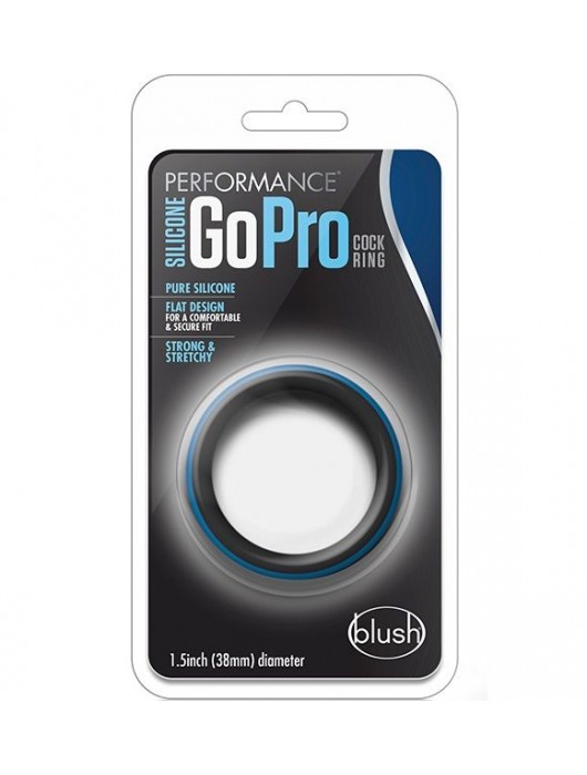 Черно-синее эрекционное кольцо Silicone Go Pro Cock Ring - Blush Novelties - в Нижнекамске купить с доставкой