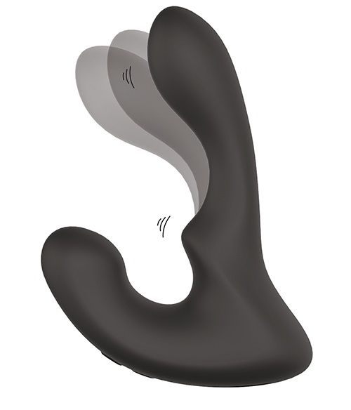 Чёрный массажер простаты с 2 моторами BOOTY ROCKER - Dream Toys - в Нижнекамске купить с доставкой